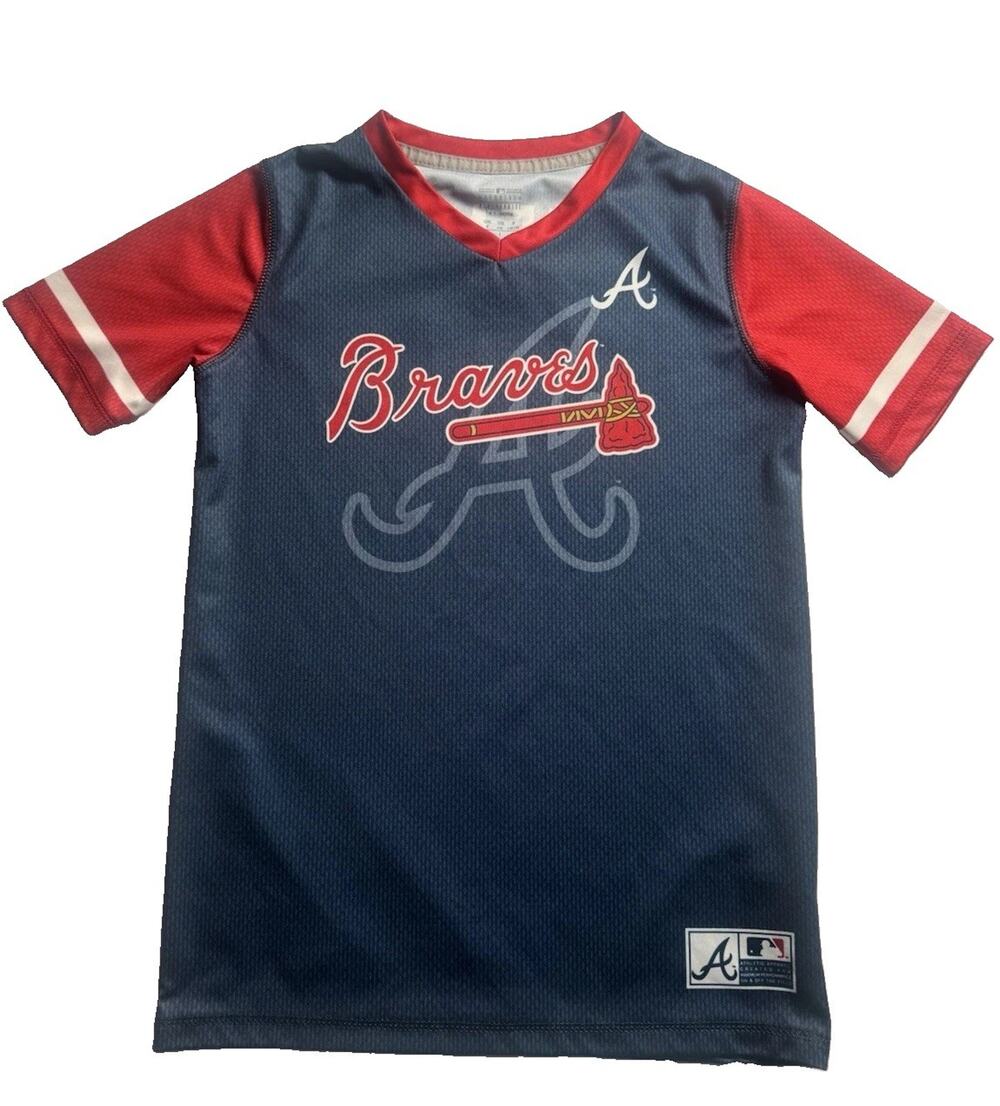 Atlanta Braves Freddie Freeman #5 Youth Small 8 MLB Baseball Jersey Blue Red